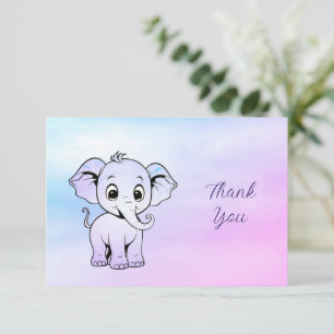Niedlicher Elefant Dankeskarte