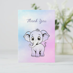 Niedlicher Elefant Dankeskarte