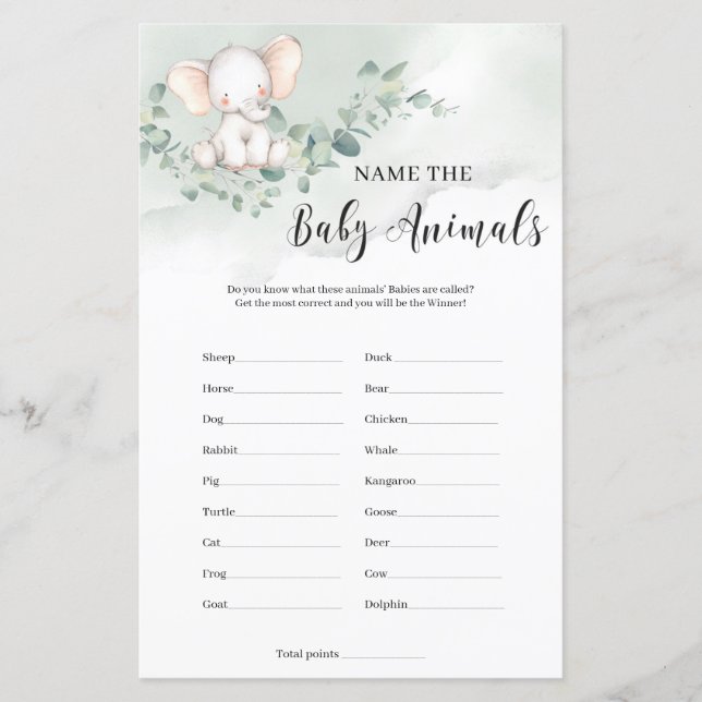 Niedlicher Elefant des Babys (Vorderseite)