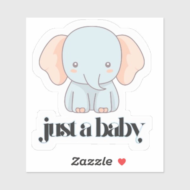 Niedlicher Elefant Die Sticker schneiden (Blatt)