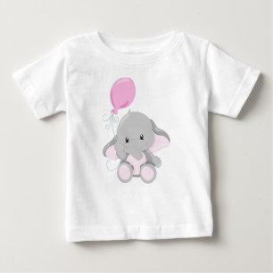 Niedlicher Elefant, Elefant mit Ballon Baby T-shirt