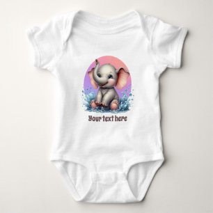 Niedlicher Elefant für Kleinkinder Baby Strampler