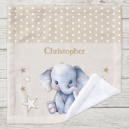 Niedlicher Elefant geben den Namen Polka dots star Waschlappen