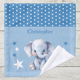 Niedlicher Elefant geben den Namen polka dots star Waschlappen