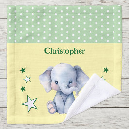 Niedlicher Elefant geben den Namen polka dots star Waschlappen