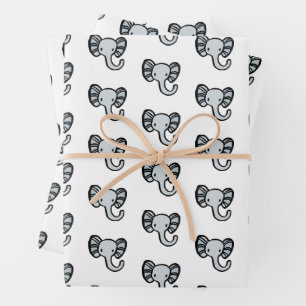 Niedlicher Elefant Geschenkpapier Set