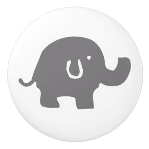 Niedlicher Elefant-grauer und weißer Tür-Griff Keramikknauf