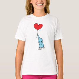 Niedlicher Elefant & Herzkinder T - Shirt