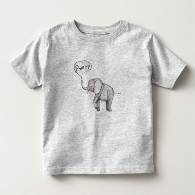 Niedlicher Elefant Kleinkind T-shirt (Vorderseite)