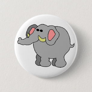 Niedlicher Elefant-Knopf Button