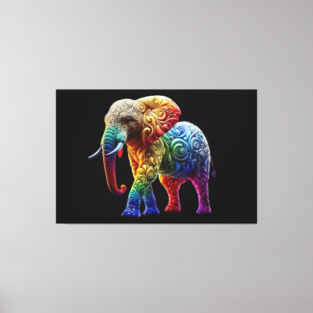 Niedlicher Elefant Leinwanddruck (Vorderseite)