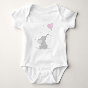 Niedlicher Elefant mit Ballon Baby Strampler