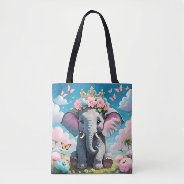 Niedlicher Elefant mit einer Blume (Vorderseite)