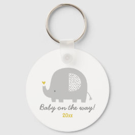 Niedlicher Elefant mit Geburtsjahr Schlüsselanhänger
