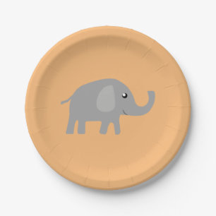  Niedlicher Elefant Pappteller