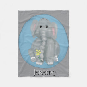 Niedlicher Elefant Personalisiert Fleece Blanket