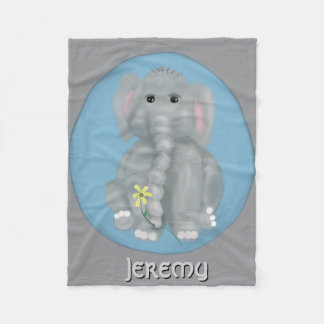 Niedlicher Elefant Personalisiert Fleece Blanket