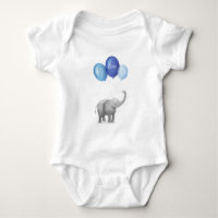 Niedlicher Elefant personalisierter Babybodysuit (
