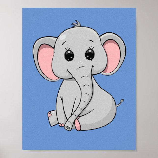 Niedlicher Elefant Poster (Vorne)