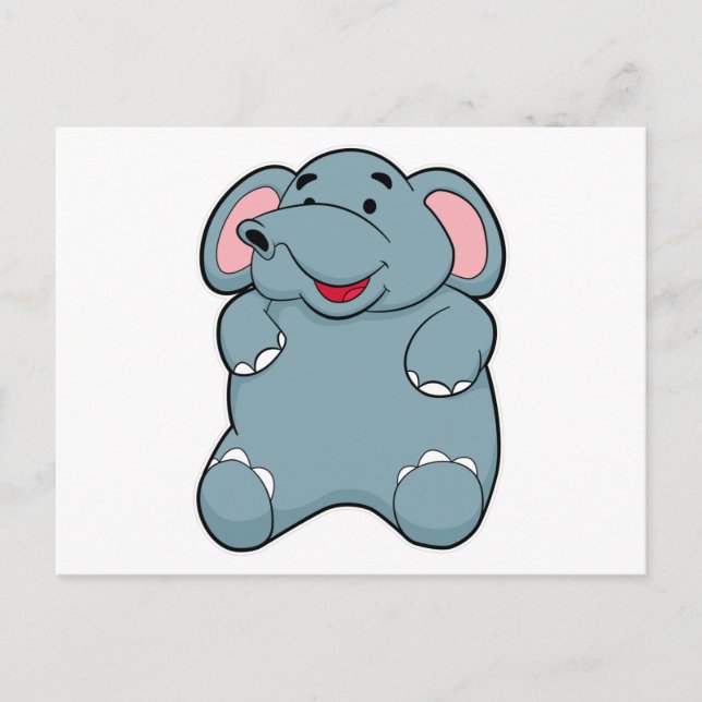 Niedlicher Elefant Postkarte (Vorderseite)
