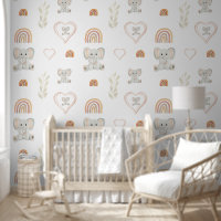Niedlicher Elefant Rainbow Hearts Wasserfarben Kun