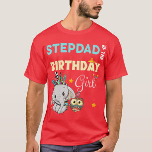 Niedlicher Elefant Stepdad vom Geburtstagskind T-Shirt