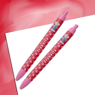 Niedlicher Elefant und Herz, rosa und rot Kugelschreiber