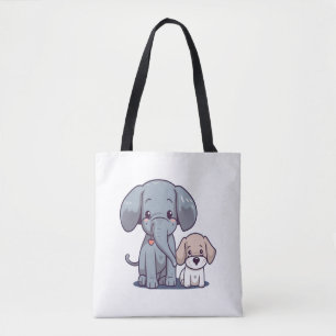 Niedlicher Elefant und Hund