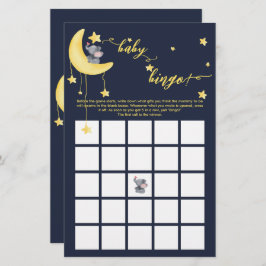 Niedlicher Elefant und kleines Butterfly Baby Bing