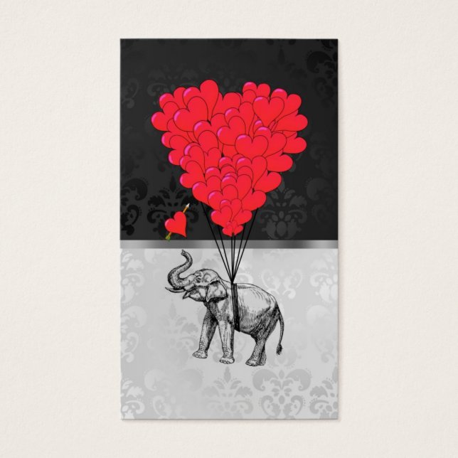 Niedlicher Elefant und Liebe (Vorderseite)