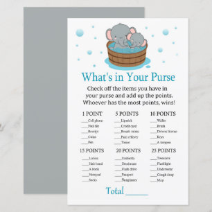 Niedlicher Elefant Was ist in deinem Geldbörsenspi