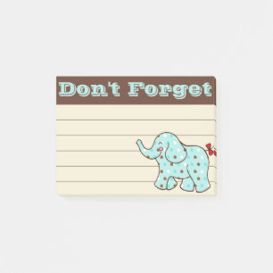 Niedlicher Elefant zu tun List Post it Notes Gesch Post-it Klebezettel