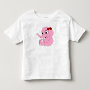 Niedlicher Elefantenmädchen Cartoon Kleinkind T -  T-shirt
