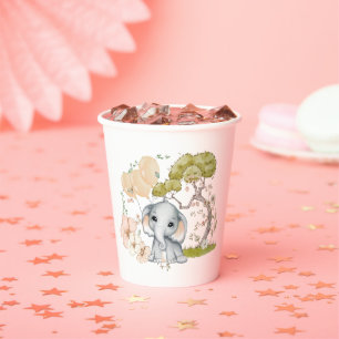Niedlicher Elefantenname Datum Skript Kinderdusche Pappbecher
