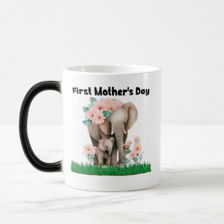 Niedlicher Elefantentag, Erster Muttertag Tasse
