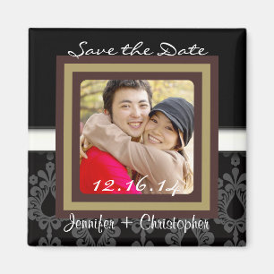 NIEDLICHER eleganter Klassiker-Save the Date Magnet