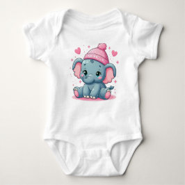 Niedlicher Elephant Baby Bodysuit Strampler