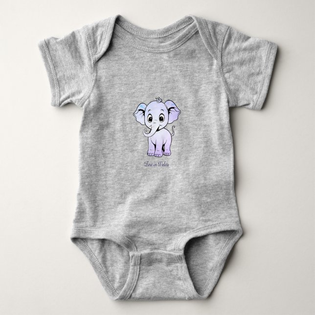 Niedlicher Elephant Baby Bodysuit Strampler (Vorderseite)