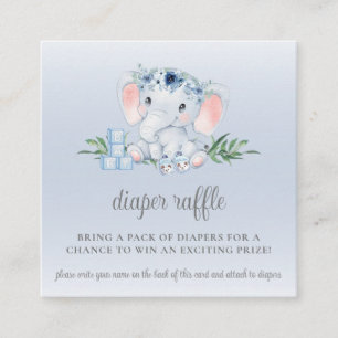 Niedlicher Elephant Baby Boy Babydusche Windelwann Begleitkarte