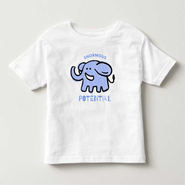 Niedlicher Elephant-Cartoon Kleinkind T-shirt (Vorderseite)