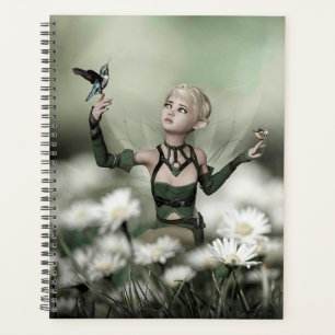 Niedlicher Elf mit Hummingbird und Schmetterlingen Planer