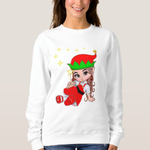 Niedlicher Elf mit Sternen Sweatshirt