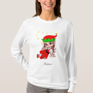 Niedlicher Elf mit Sternen Sweatshirt T-Shirt