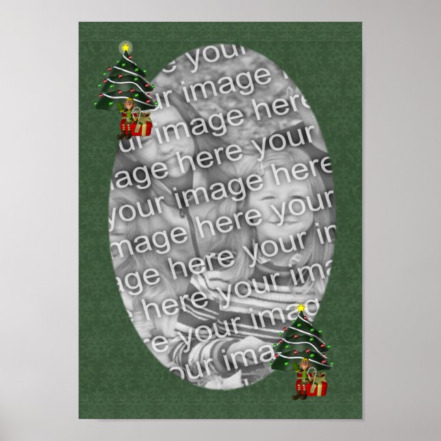 Niedlicher Elf Urlaub Foto hinzufügen Poster (Vorne)