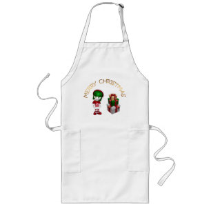 Niedlicher Elf Weihnachten Lange Schürze