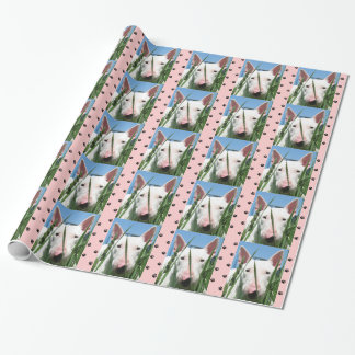 Niedlicher Englisch-Stier-Terrier #2 (Rosa) Geschenkpapier