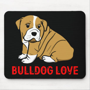 Niedlicher englischer Bulldog-Geschenk Cartoon Wel Mousepad