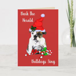 Niedlicher englischer Bulldog Weihnachtsgeschenk Feiertagskarte