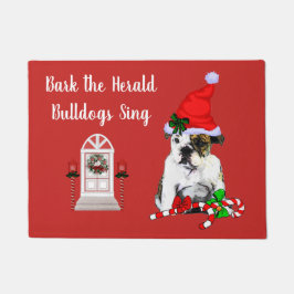 Niedlicher englischer Bulldog Weihnachtsgeschenk Fußmatte