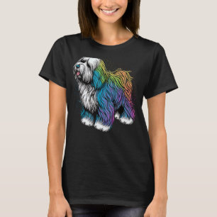 Niedlicher englischer Schafhund auf Bobtail Lover T-Shirt
